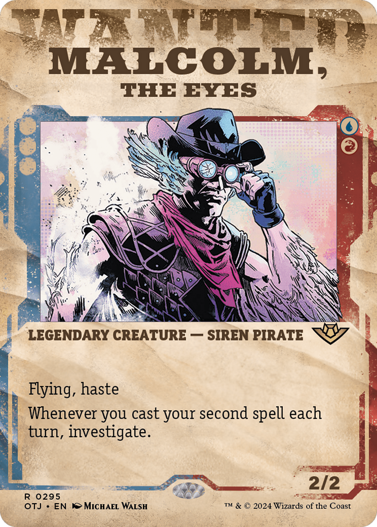 Malcolm, the Eyes (Showcase) [Outlaws of Thunder Junction] [Foil]