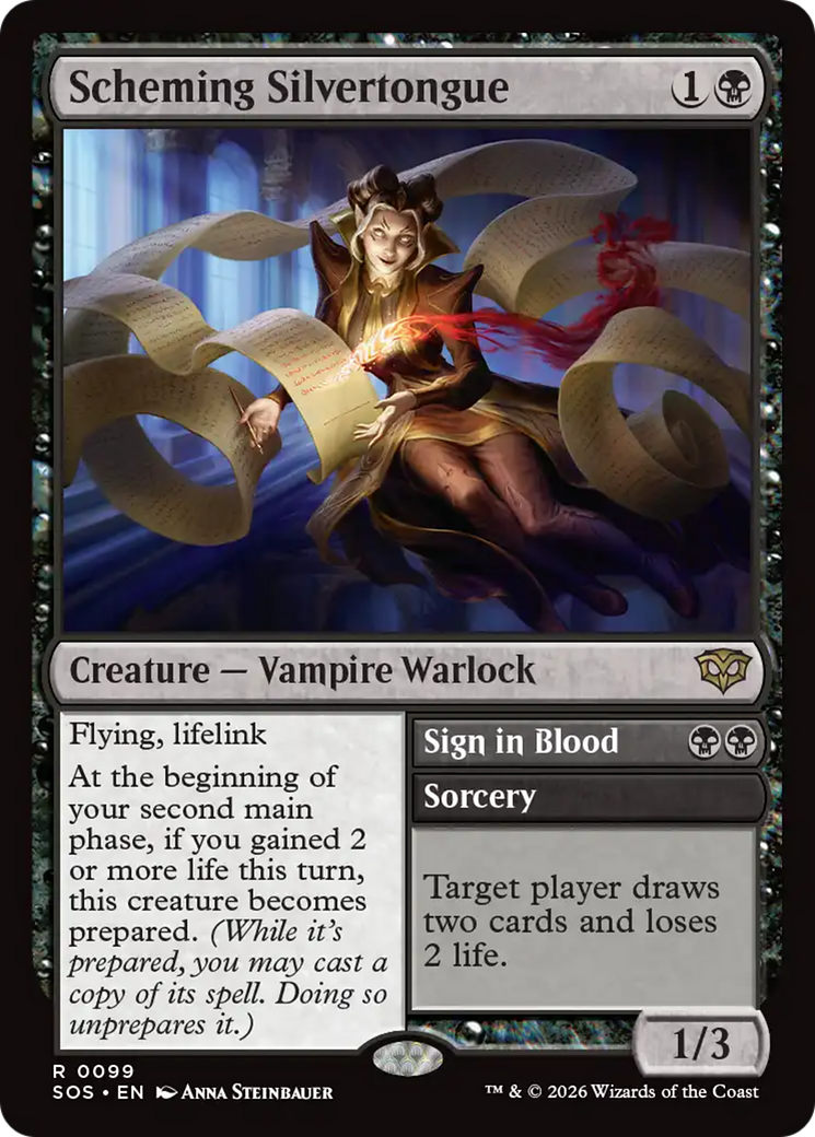 Scheming Silvertongue [Secrets of Strixhaven] [Foil]