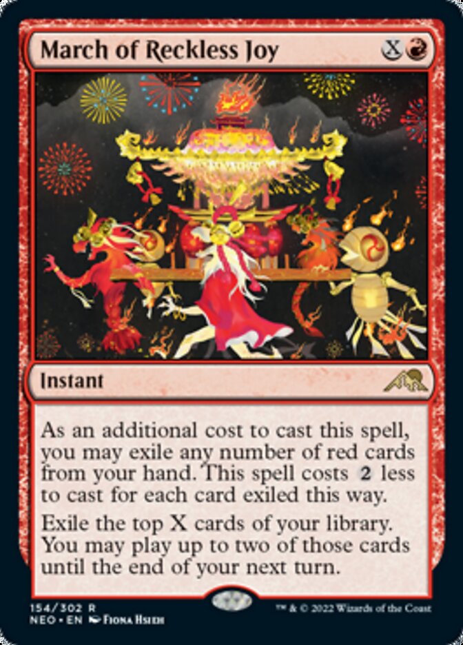 March of Reckless Joy [Kamigawa: Neon Dynasty] [Foil]