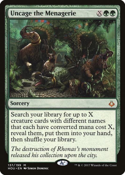 Uncage the Menagerie [Hour of Devastation] [Foil]