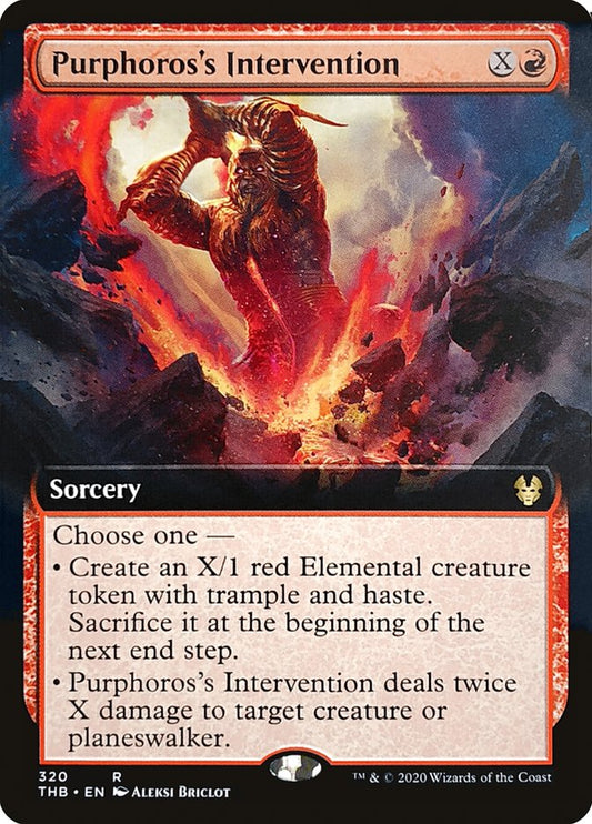 Purphoros's Intervention (Extended Art) [Theros Beyond Death] [Foil]