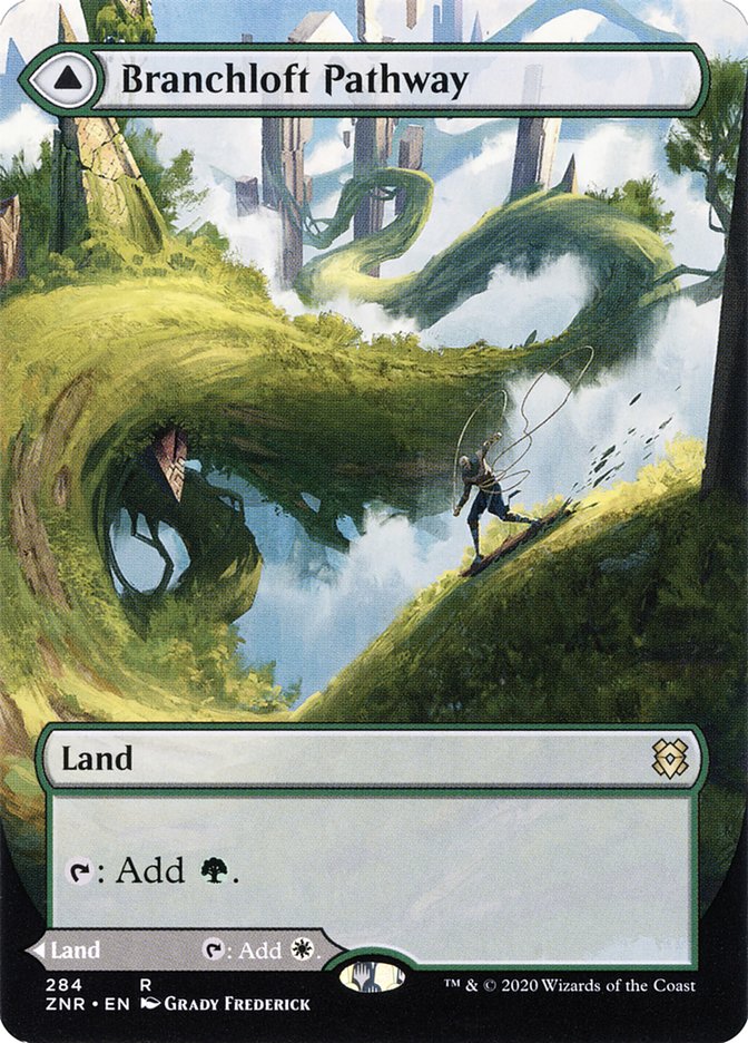 Branchloft Pathway // Boulderloft Pathway (Borderless Alternate Art) [Zendikar Rising] [Foil]