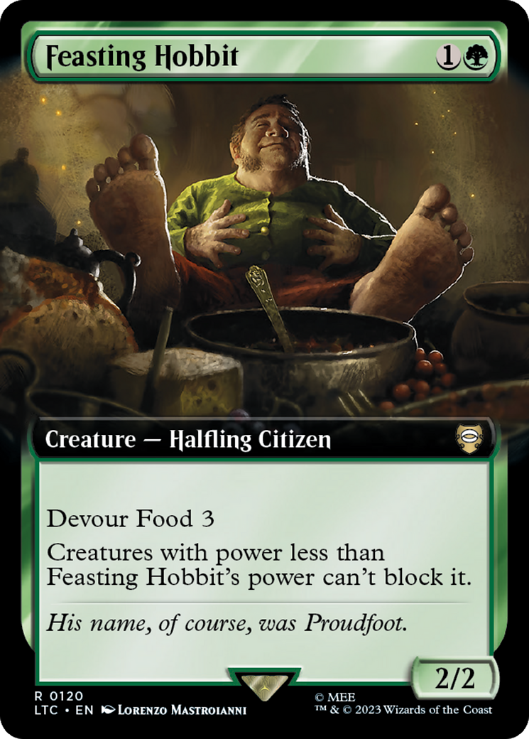 Feasting Hobbit (Extended Art) [The Lord of the Rings: Tales of Middle-Earth Commander] [Foil]