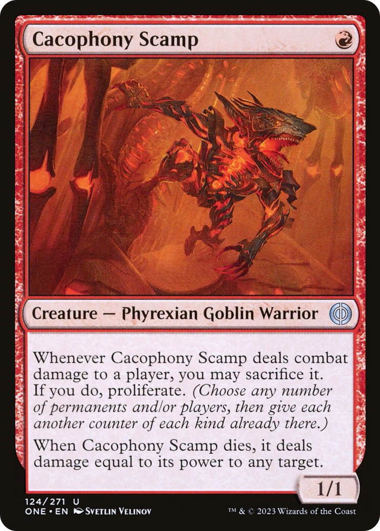 Cacophony Scamp [Phyrexia: All Will Be One] [Foil]