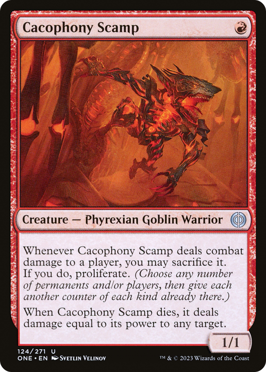 Cacophony Scamp [Phyrexia: All Will Be One] [Foil]