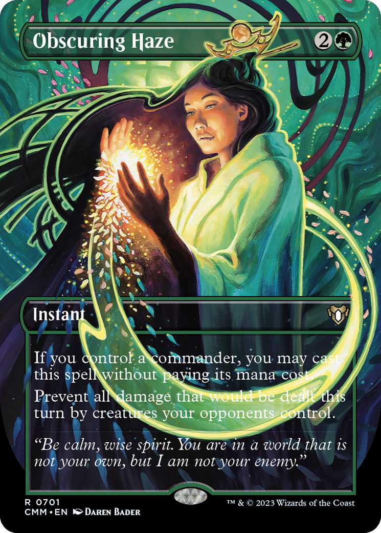 Obscuring Haze (Borderless Alternate Art) [Commander Masters] [Foil]