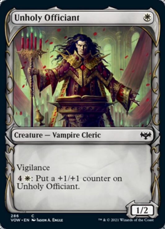 Unholy Officiant (Showcase Fang Frame) [Innistrad: Crimson Vow] [Foil]