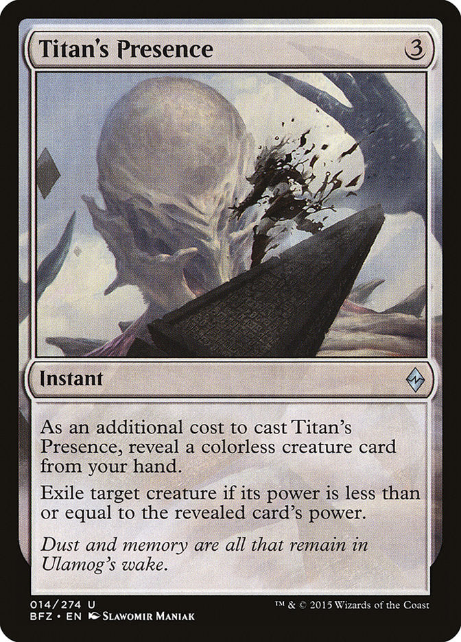 Titan's Presence [Battle for Zendikar] [Foil]