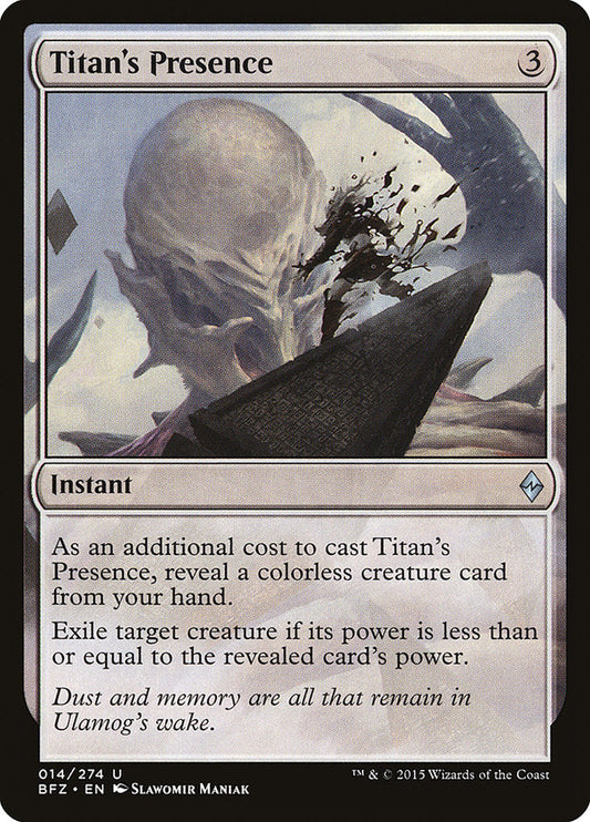Titan's Presence [Battle for Zendikar] [Foil]