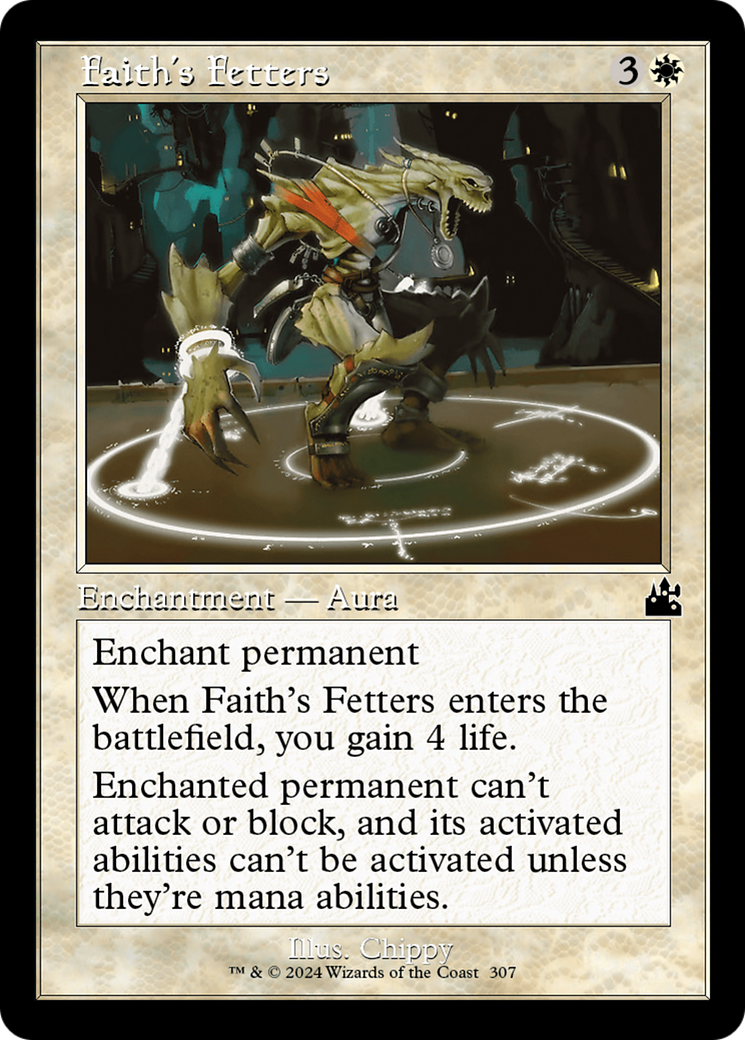 Faith's Fetters (Retro Frame) [Ravnica Remastered] [Foil]