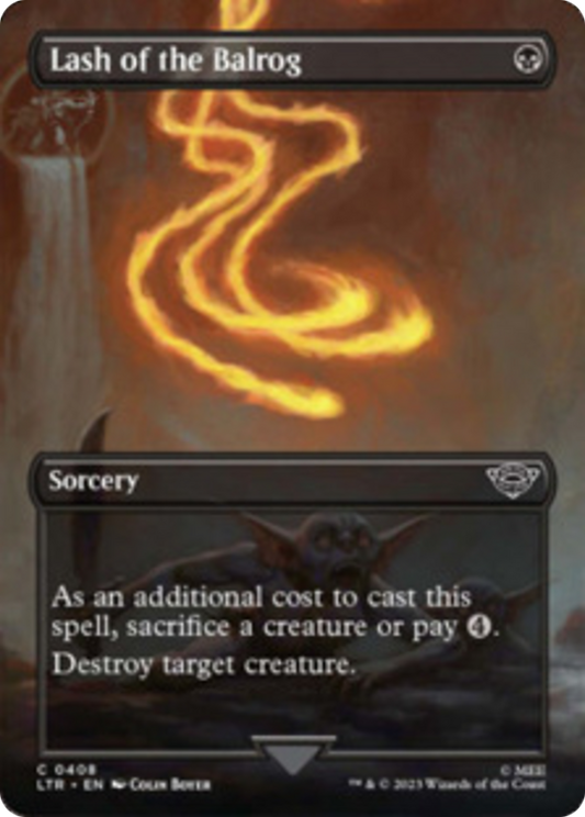Lash of the Balrog (Borderless Alternate Art) [The Lord of the Rings: Tales of Middle-Earth] [Foil]