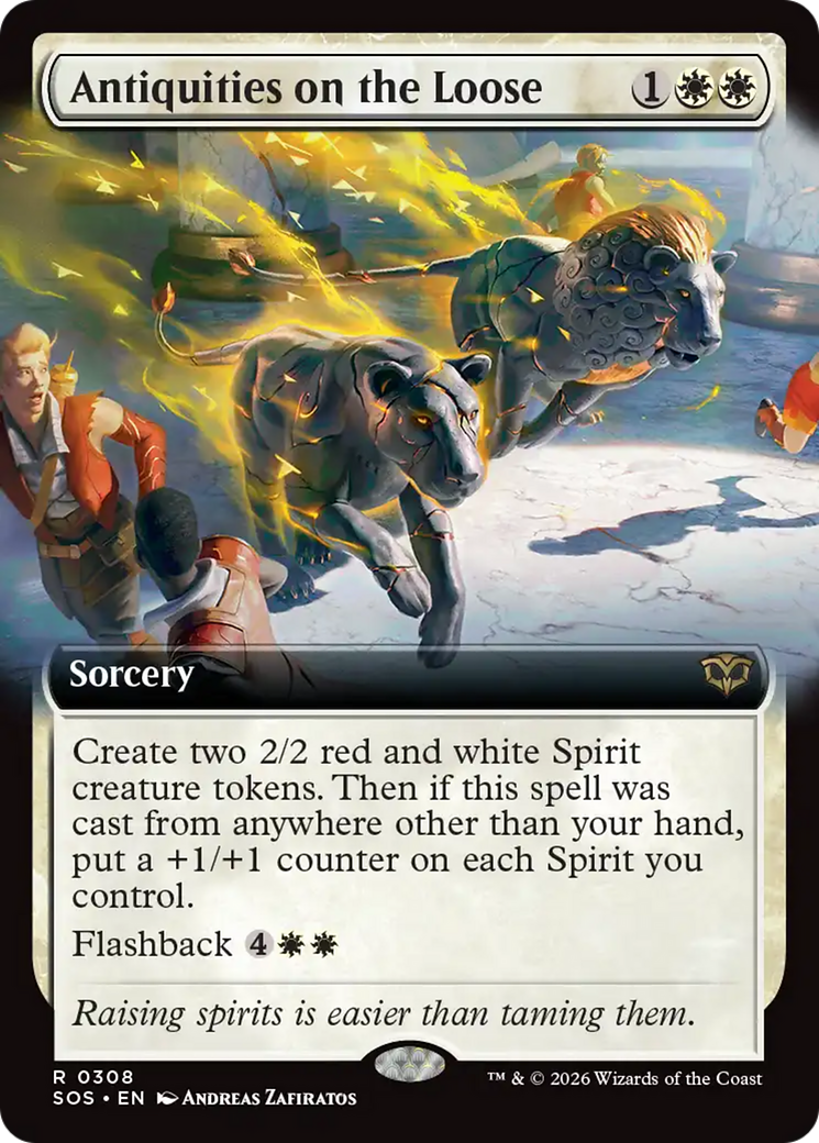 Antiquities on the Loose (Extended Art) [Secrets of Strixhaven] [Foil]