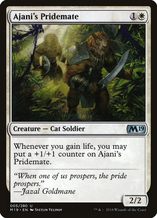 Ajani's Pridemate [Core Set 2019] [Foil]