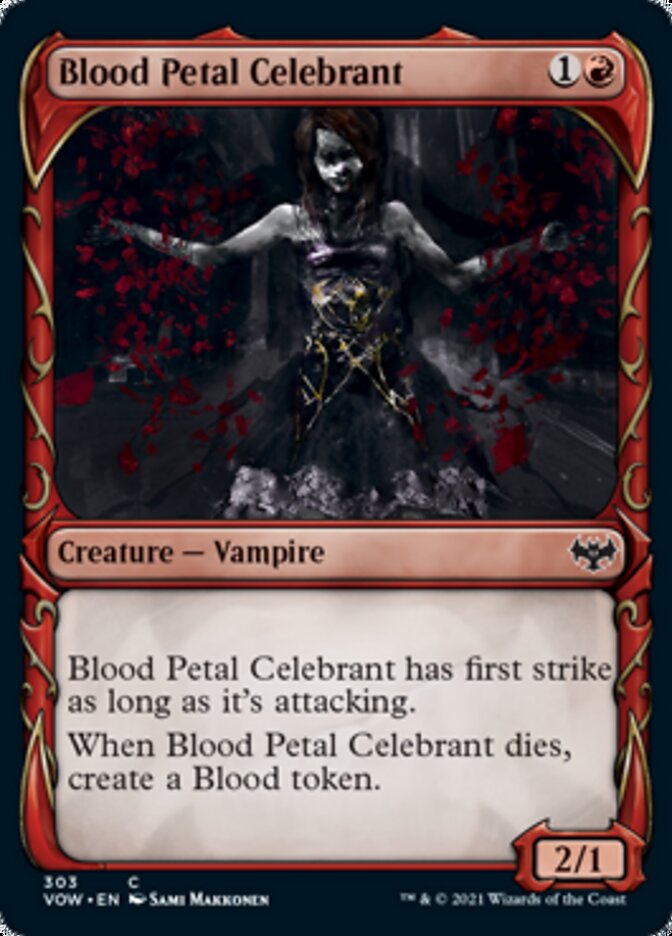 Blood Petal Celebrant (Showcase Fang Frame) [Innistrad: Crimson Vow] [Foil]