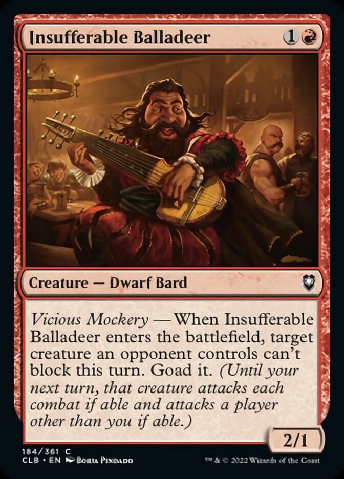 Insufferable Balladeer [Commander Legends: Battle for Baldur's Gate] [Foil]
