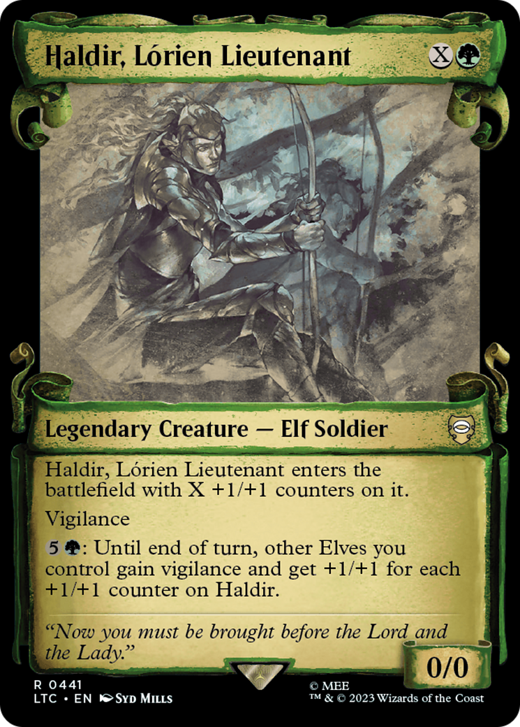 Haldir, Lorien Lieutenant [The Lord of the Rings: Tales of Middle-Earth Commander Showcase Scrolls] [Foil]