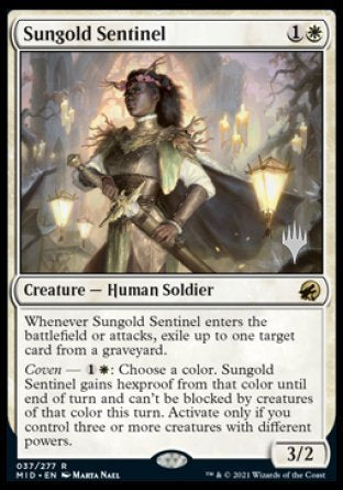 Sungold Sentinel (Promo Pack) [Innistrad: Midnight Hunt Promos] [Foil]