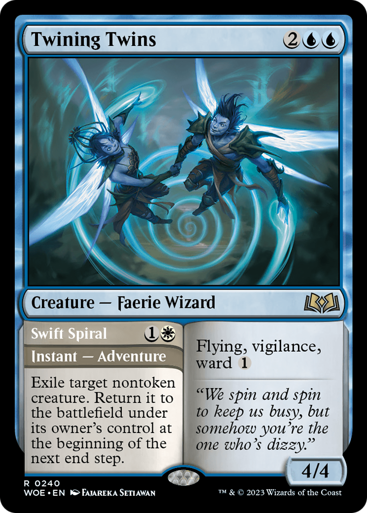 Twining Twins // Swift Spiral [Wilds of Eldraine] [Foil]