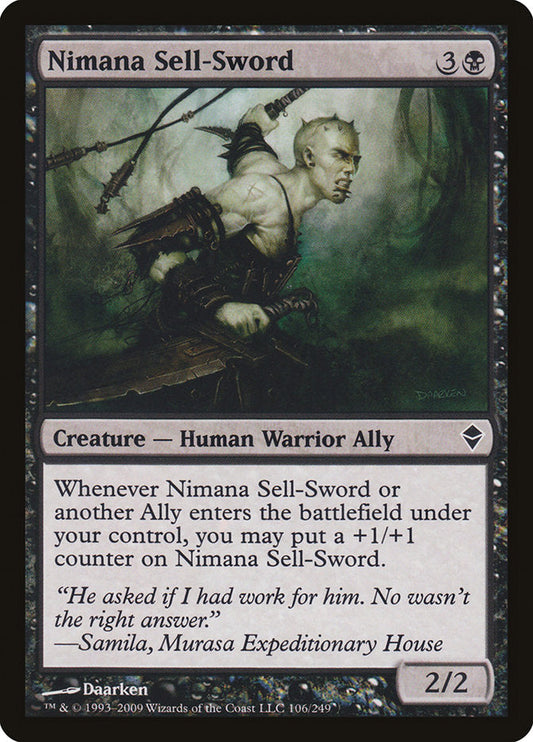 Nimana Sell-Sword [Zendikar] [Foil]
