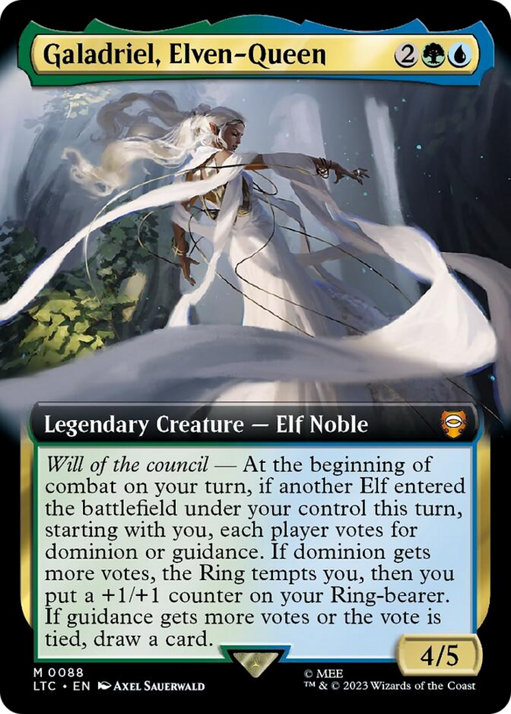 Galadriel, Elven-Queen (Extended Art) [The Lord of the Rings: Tales of Middle-Earth Commander] [Foil]
