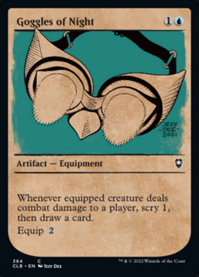 Goggles of Night (Showcase) [Commander Legends: Battle for Baldur's Gate] [Foil]