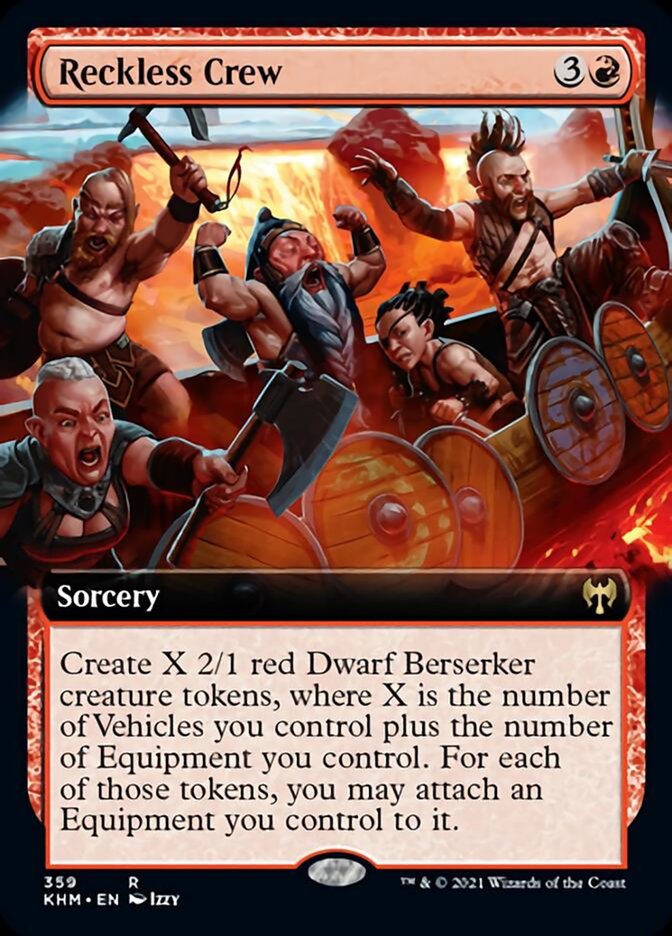 Reckless Crew (Extended Art) [Kaldheim] [Foil]