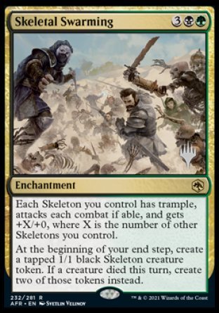 Skeletal Swarming (Promo Pack) [Dungeons & Dragons: Adventures in the Forgotten Realms Promos] [Foil]