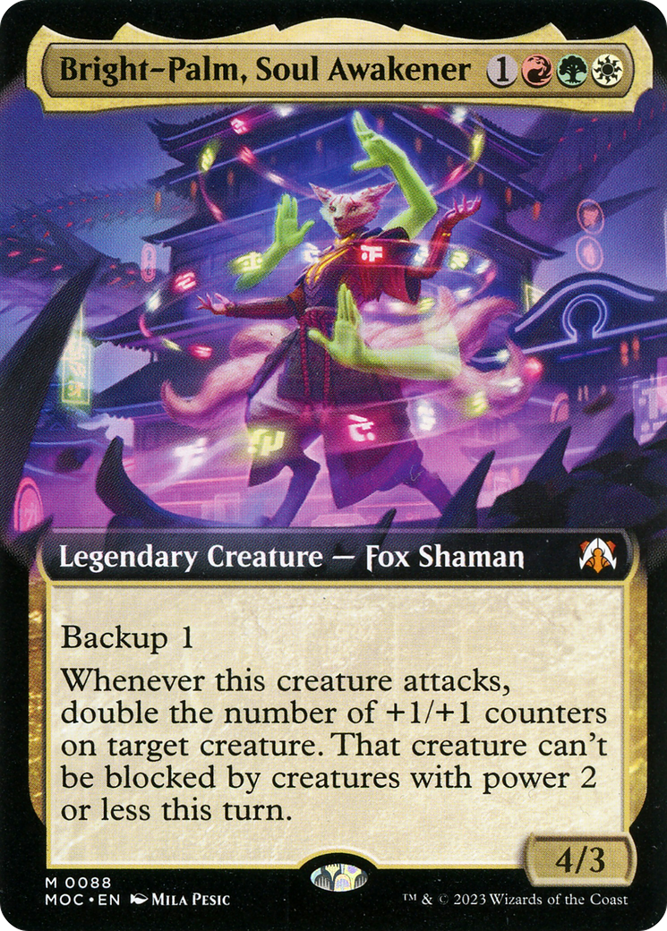 Bright-Palm, Soul Awakener (Extended Art) [March of the Machine Commander] [Foil]
