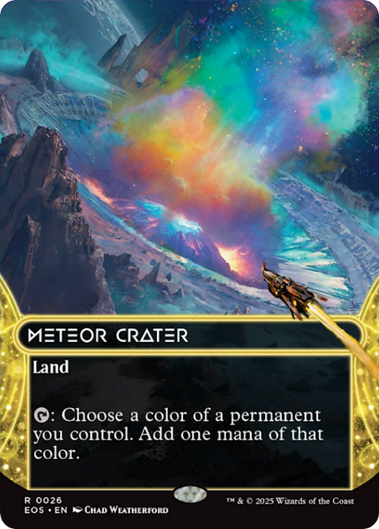 Meteor Crater (0026) (Borderless) [Edge of Eternities: Stellar Sights] [Foil]