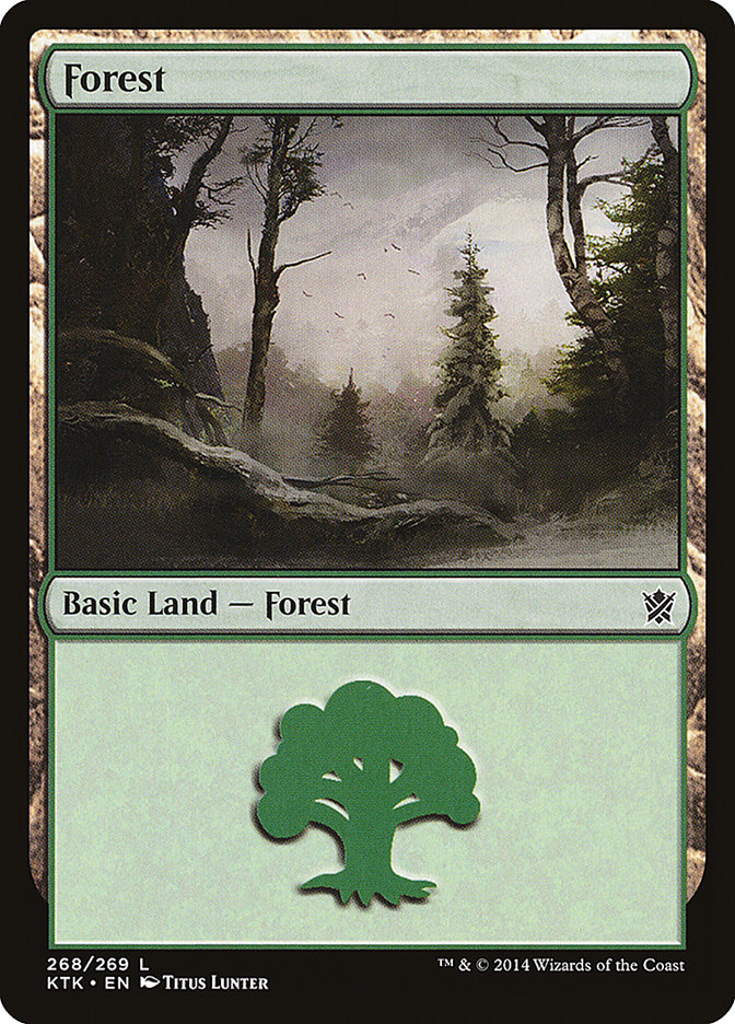 Forest (268) [Khans of Tarkir] [Foil]