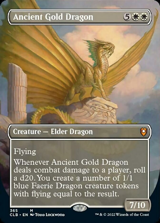 Ancient Gold Dragon (Borderless Alternate Art) [Commander Legends: Battle for Baldur's Gate] [Foil]