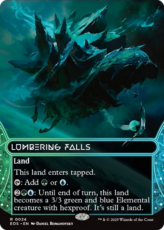 Lumbering Falls (0024) (Borderless) [Edge of Eternities: Stellar Sights] [Foil]