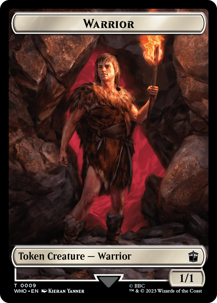 Warrior // Food (0025) Double-Sided Token [Doctor Who Tokens] [Foil]