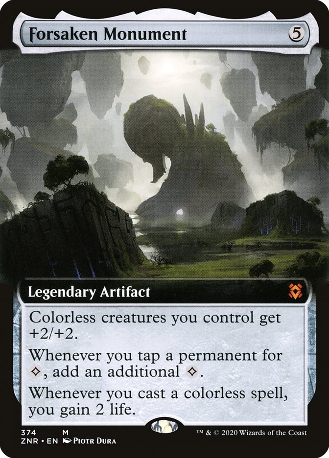 Forsaken Monument (Extended Art) [Zendikar Rising] [Foil]