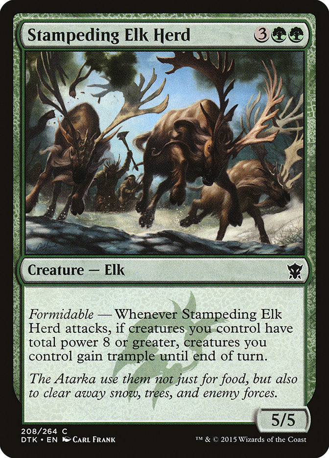 Stampeding Elk Herd [Dragons of Tarkir] [Foil]