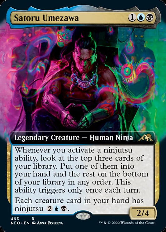 Satoru Umezawa (Extended Art) [Kamigawa: Neon Dynasty] [Foil]