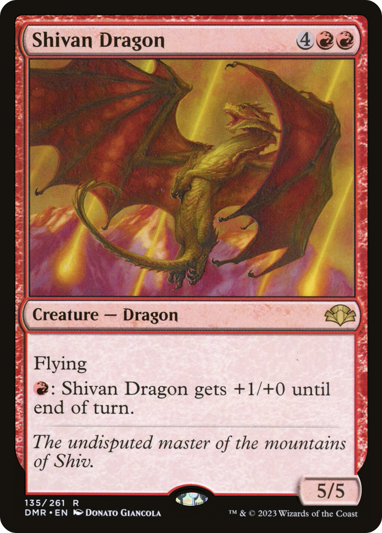 Shivan Dragon [Dominaria Remastered] [Foil]