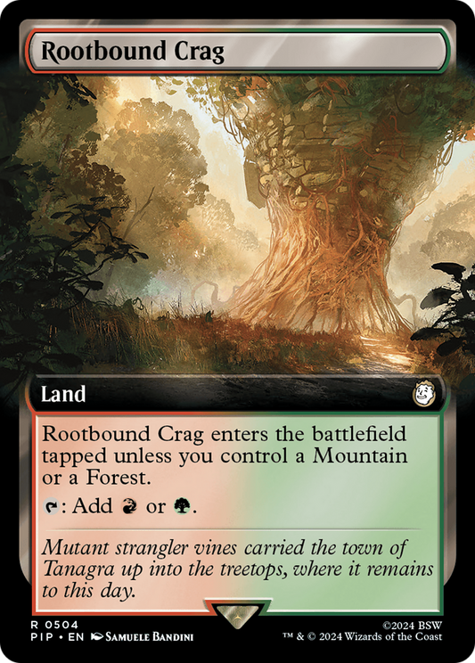 Rootbound Crag (Extended Art) [Fallout] [Foil]