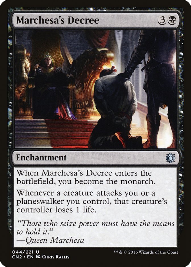 Marchesa's Decree [Conspiracy: Take the Crown] [Foil]