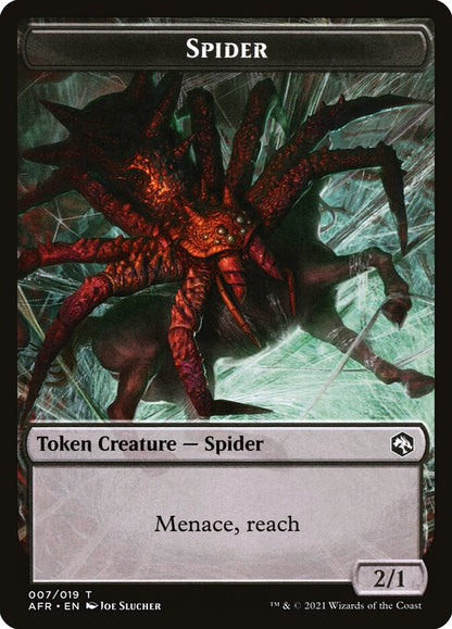 Spider // Zariel, Archduke of Avernus Emblem Double-Sided Token [Dungeons & Dragons: Adventures in the Forgotten Realms Tokens] [Foil]