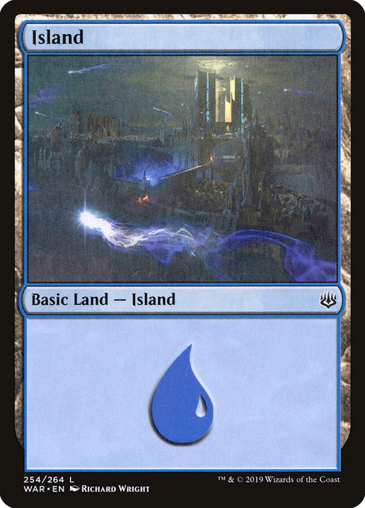 Island (254) [War of the Spark] [Foil]