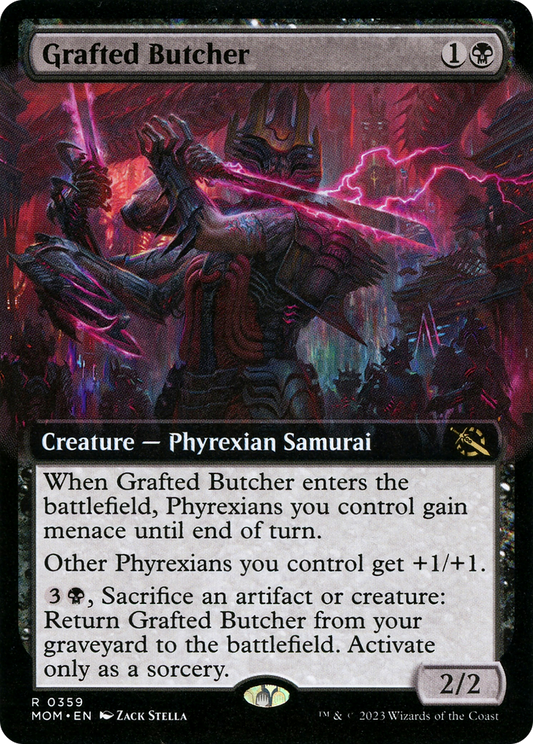 Grafted Butcher (Extended Art) [March of the Machine] [Foil]
