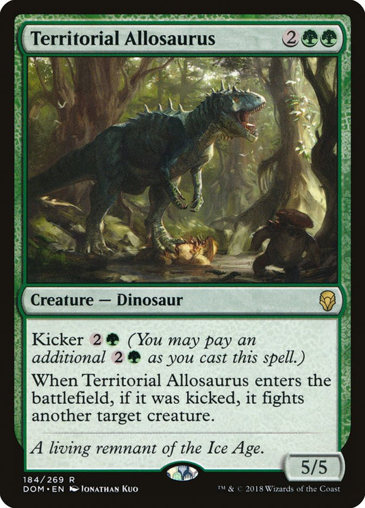 Territorial Allosaurus [Dominaria] [Foil]