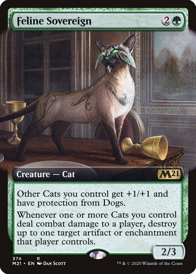 Feline Sovereign (Extended Art) [Core Set 2021] [Foil]