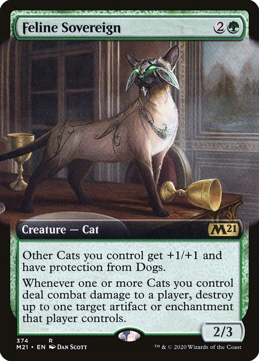Feline Sovereign (Extended Art) [Core Set 2021] [Foil]