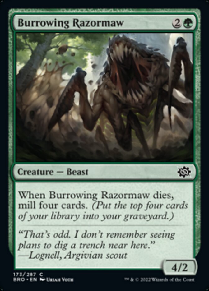 Burrowing Razormaw [The Brothers' War] [Foil]
