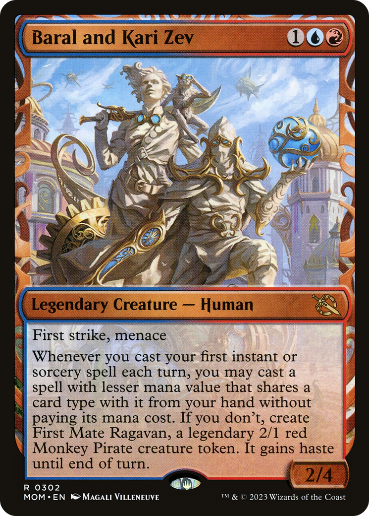 Baral and Kari Zev (Showcase Planar Booster Fun) [March of the Machine] [Foil]