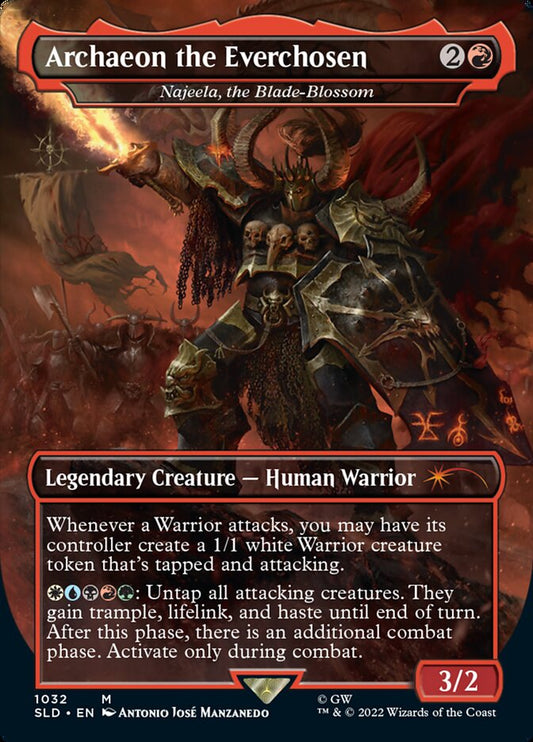 Archaeon the Everchosen - Najeela, the Blade-Blossom (Borderless) [Secret Lair Drop Series] [Foil]