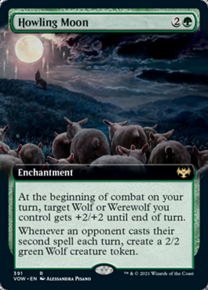 Howling Moon (Extended Art) [Innistrad: Crimson Vow] [Foil]