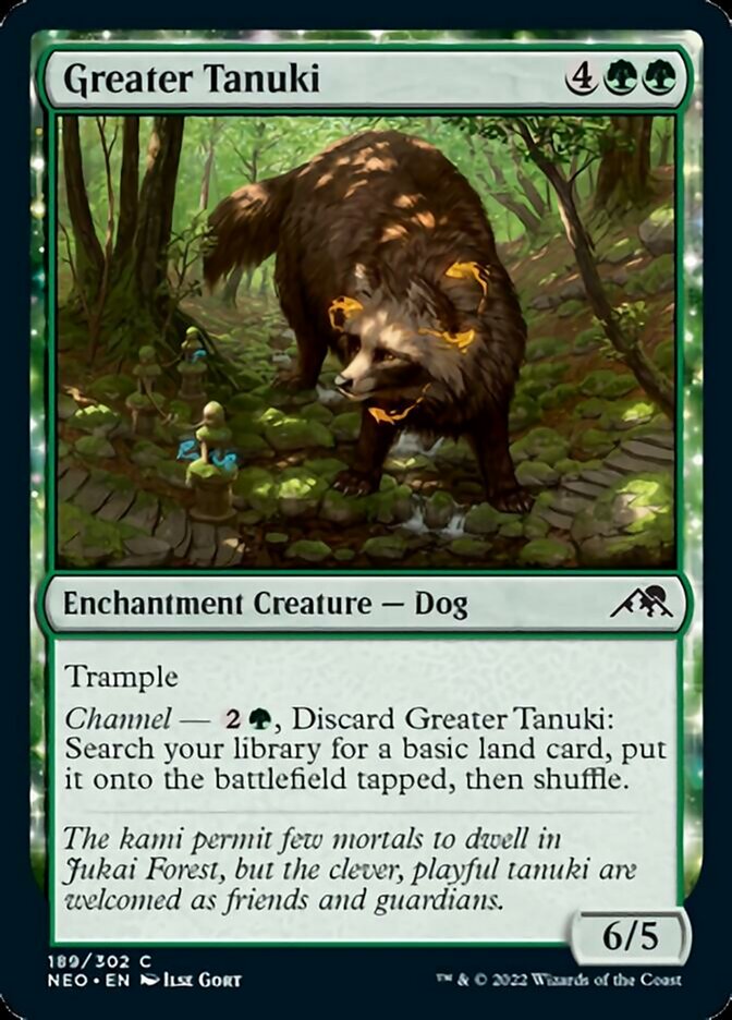 Greater Tanuki [Kamigawa: Neon Dynasty] [Foil]